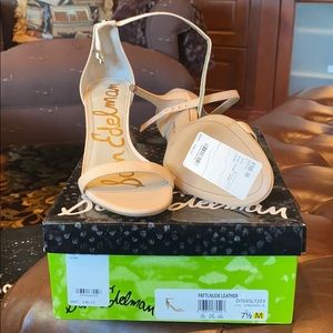 Sam Edelman Patti Nude Leather Heels